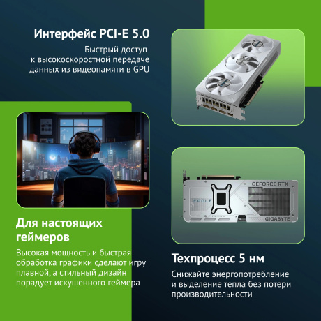 Видеокарта PCIE16 RTX5070 12GB GV-N5070EAGLEOC ICE-12GD GIGABYTE - фото 6