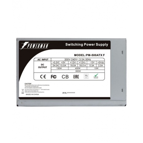 Блок питания Powerman 500W PM-500ATX-F (6118741) - фото 3