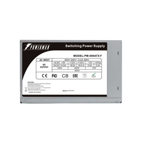 Блок питания Powerman 500W PM-500ATX-F (6136308) Black - фото 3