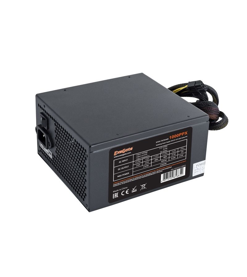 Блок питания ExeGate 1000W ATX-1000PPX RTL (EX222115RUS) Black блок питания atx gigabyte ud1000gm 1000w 80