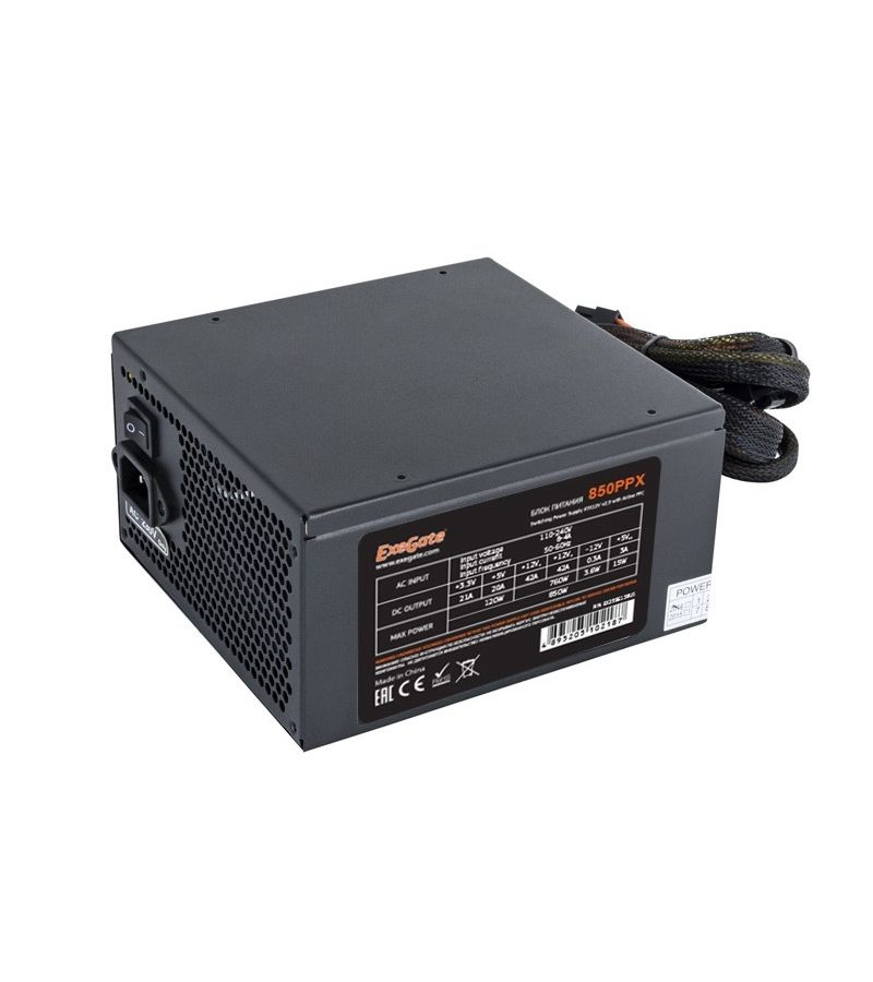Блок питания ExeGate 850W ATX-850PPX (EX259613RUS-S) Black
