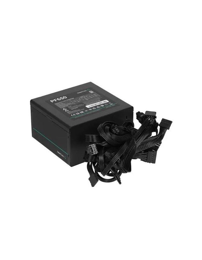 Блок питания Deepcool ATX 650W PF650 80 PLUS (R-PF650D-HA0B-EU) блок питания бп для ноутбука hp 18 5v 4 9a 4 8x1 7 mm 1550dm