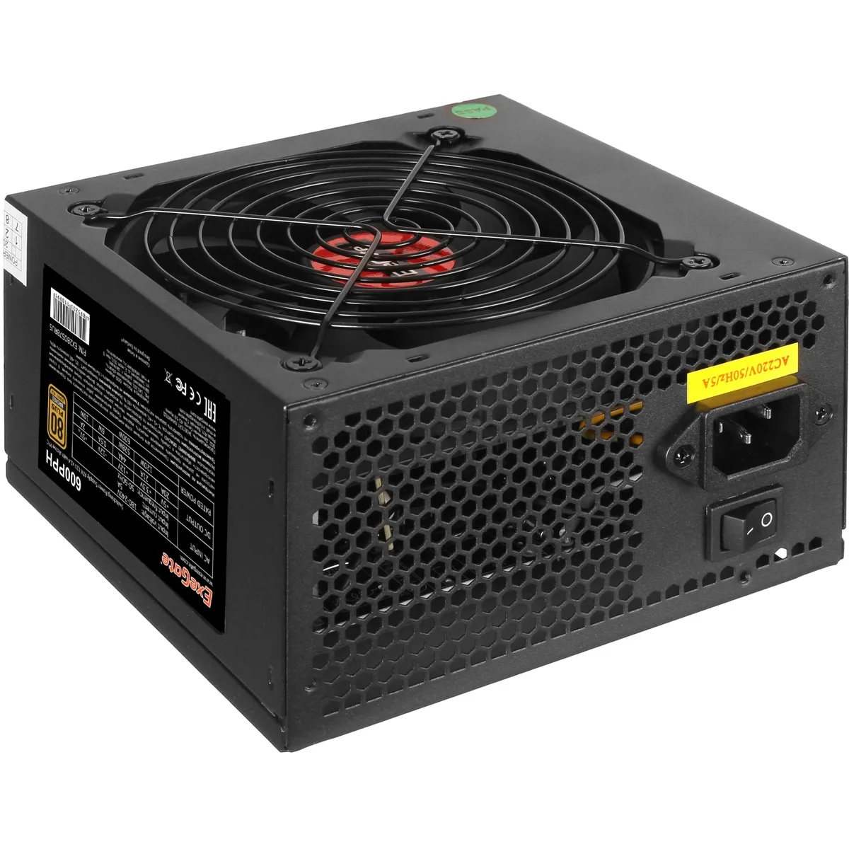 Блок питания ExeGate 600PPH-S 600W 80 Plus Bronze (EX280578RUS-S) - фото 2