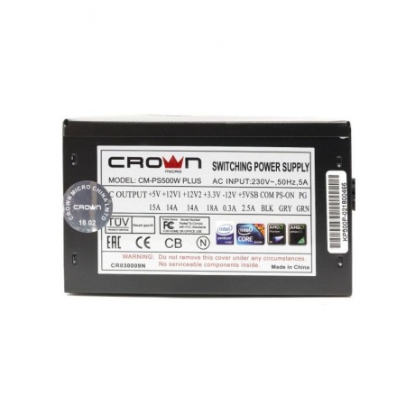 Блок питания CROWN CM-PS500W PLUS CM000002009 - фото 3
