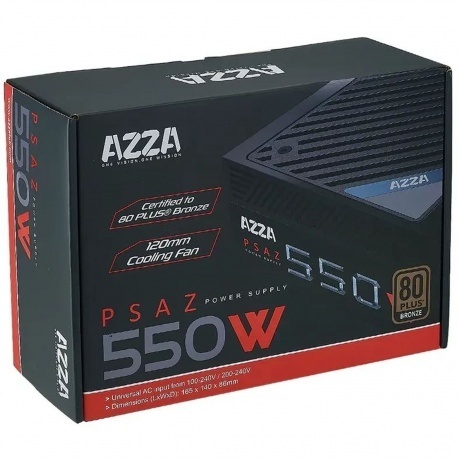 Блок питания Azza ATX 550W PSAZ-550W 80+ bronze - фото 4