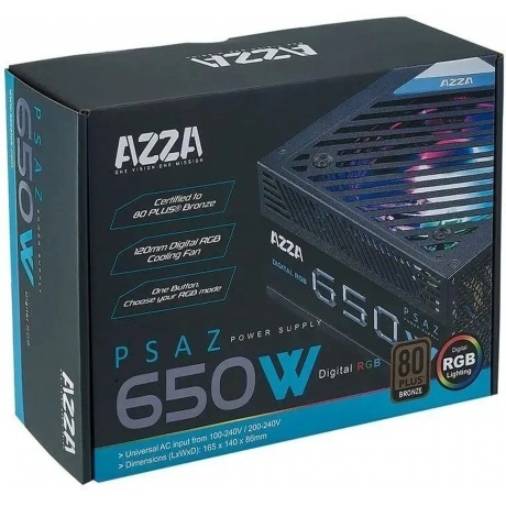 Блок питания Azza ATX 650W PSAZ-650B 80+ bronze - фото 7
