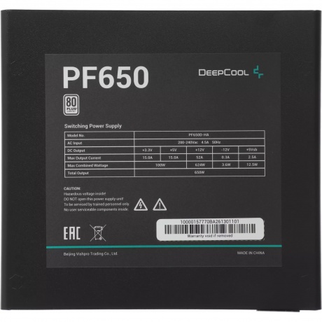 Блок питания Deepcool ATX 650W PF650 80+ White - фото 11