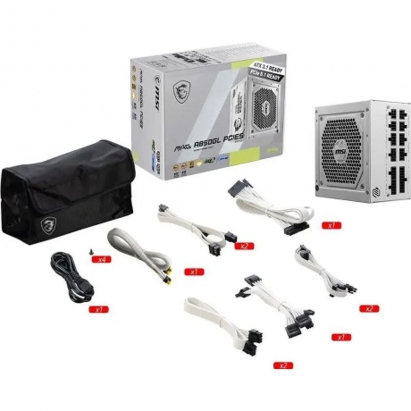 Блок питания MSI MAG A850GL (306-7ZP8A24-CE0) White - фото 5