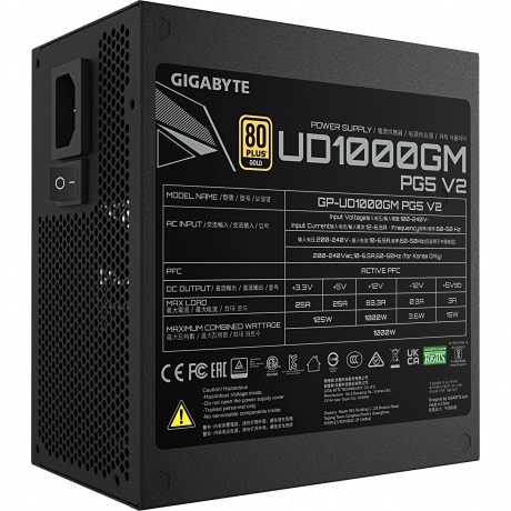 Блок питания ATX 1000W GP-UD1000GM PG5 V2 GIGABYTE - фото 4