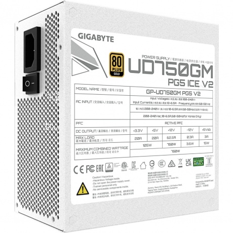 Блок питания ATX 750W GP-UD750GM PG5 ICE GIGABYTE - фото 6
