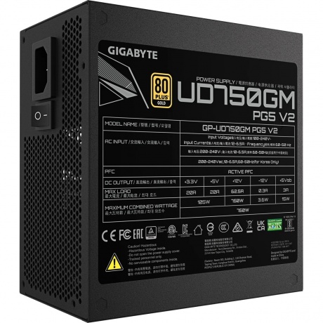 Блок питания ATX 750W GP-UD750GM PG5 V2 GIGABYTE - фото 6