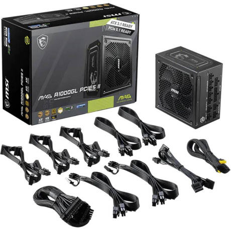 Блок питания ATX 1000W MAG A1000GL PCIE5 II MSI - фото 9