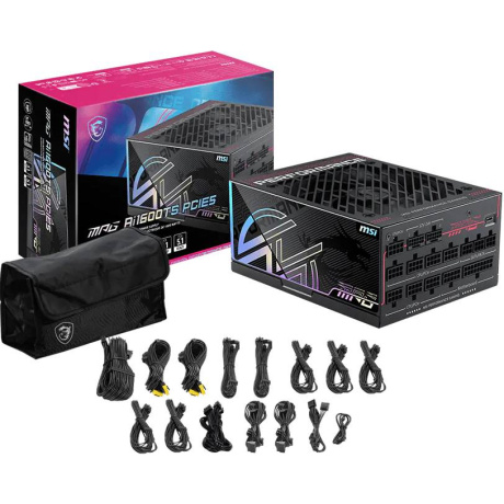 Блок питания ATX 1600W MPG Ai1600TS PCIE5 MSI - фото 2