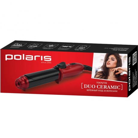 Щипцы Polaris PHS 2580MK 25Вт макс.темп.:180С покрытие:керамическое красный/черный - фото 9