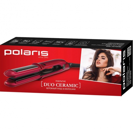 Щипцы Polaris PHS 2070MK 25Вт макс.темп.:200С покрытие:керамическое красный/черный - фото 5