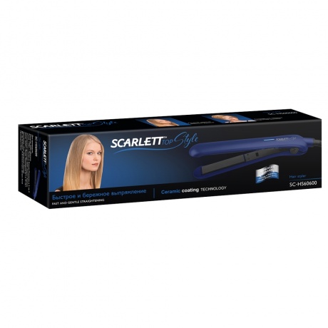 Выпрямитель Scarlett SC-HS60600 синий/черный - фото 2