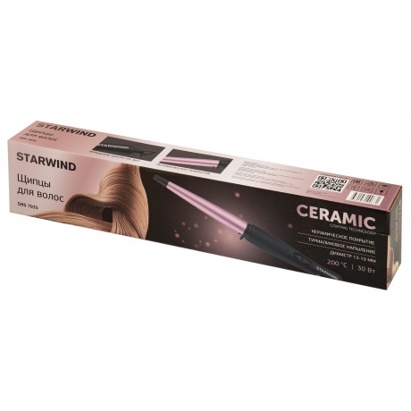 Щипцы для волос Starwind SHS 7035 30Вт черный/фиолетовый - фото 12