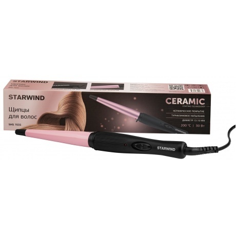 Щипцы для волос Starwind SHS 7035 30Вт черный/фиолетовый - фото 13