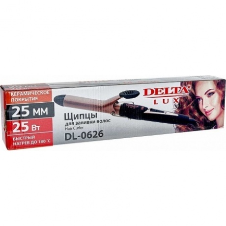 Щипцы для волос Delta LUX DL-0626 коричневый - фото 3