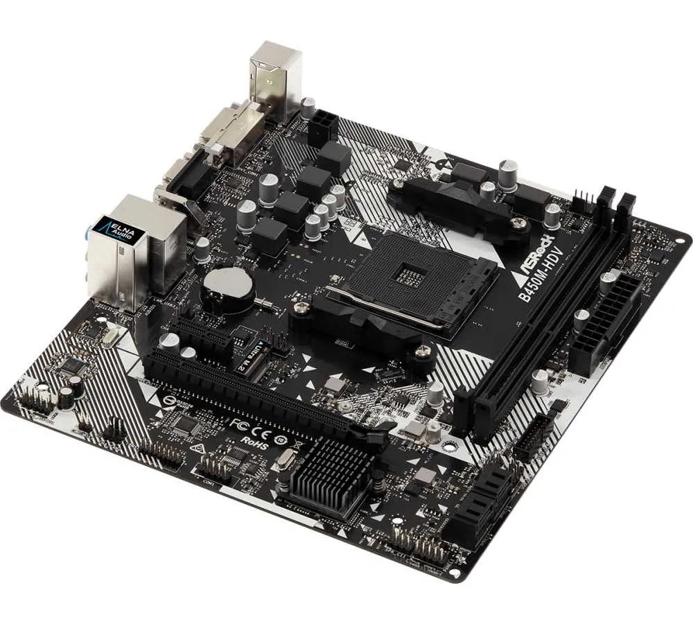Материнская плата Asrock B450M-HDV R4.0 Socket AM4 - фото 2