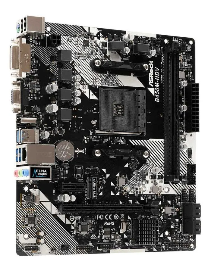 Материнская плата Asrock B450M-HDV R4.0 Socket AM4 - фото 3