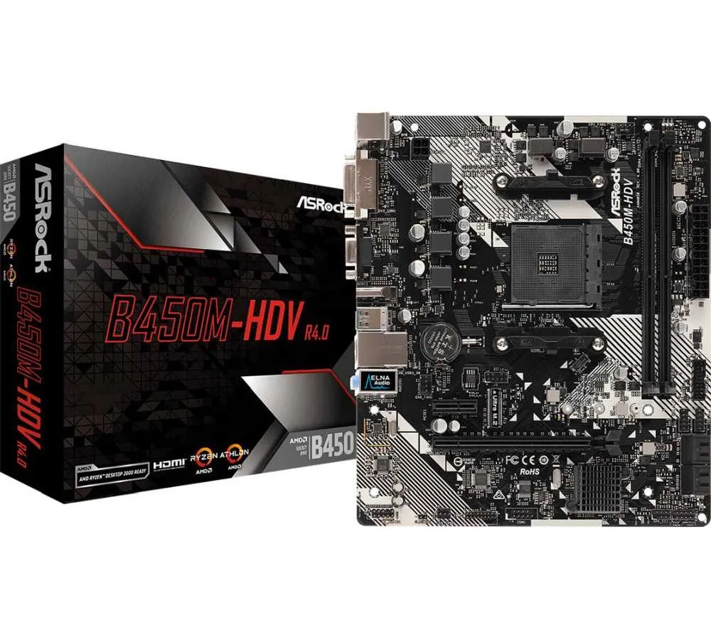 Материнская плата Asrock B450M-HDV R4.0 Socket AM4 - фото 5
