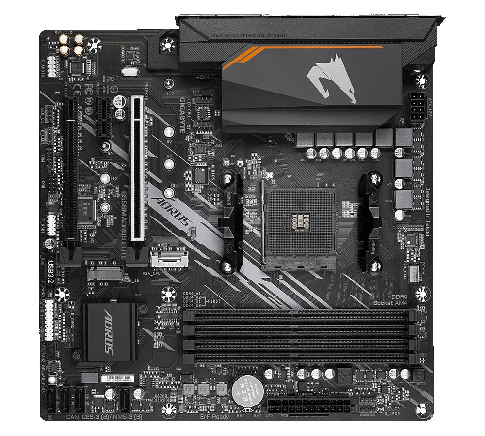 Материнская плата Gigabyte B550M AORUS ELITE Socket AM4 - фото 2