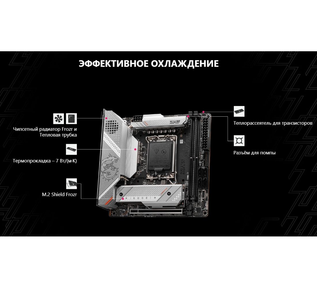 Материнская плата MSI MPG Z790I EDGE WIFI - фото 6