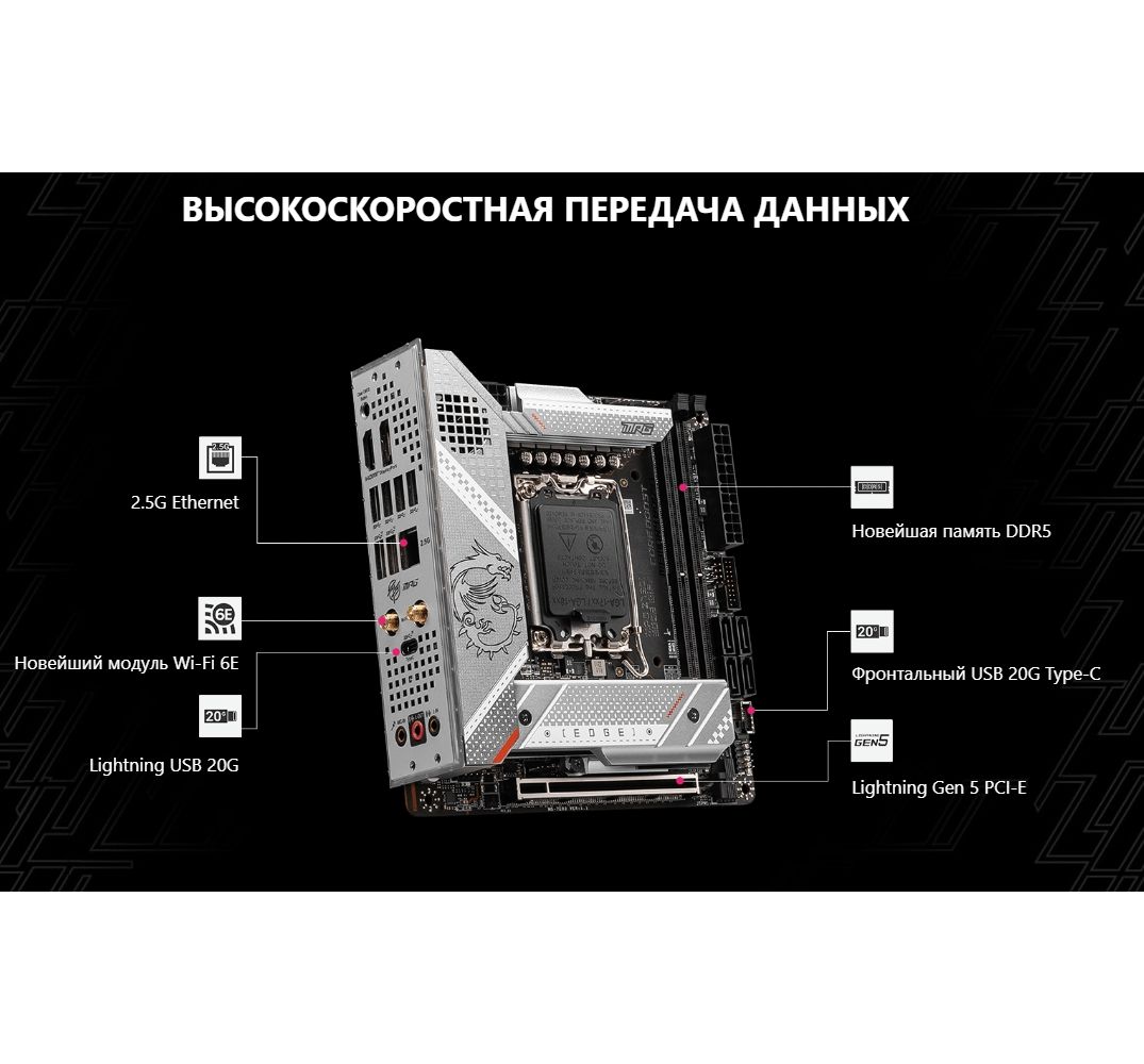 Материнская плата MSI MPG Z790I EDGE WIFI - фото 7