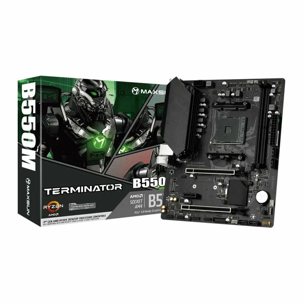 Материнская плата MAXSUN MS-Terminator B550M 2xDDR4 (6940709697221) - фото 1