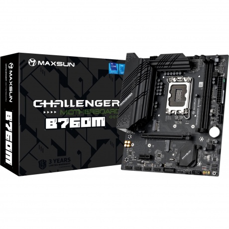 Материнская плата MAXSUN MS-Challenger B760M 1700, 2xDDR4 (6940709699645) - фото 6
