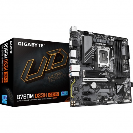 Материнская плата Gigabyte B760M DS3H, Socket 1700, 4xDDR5-4800 - фото 5