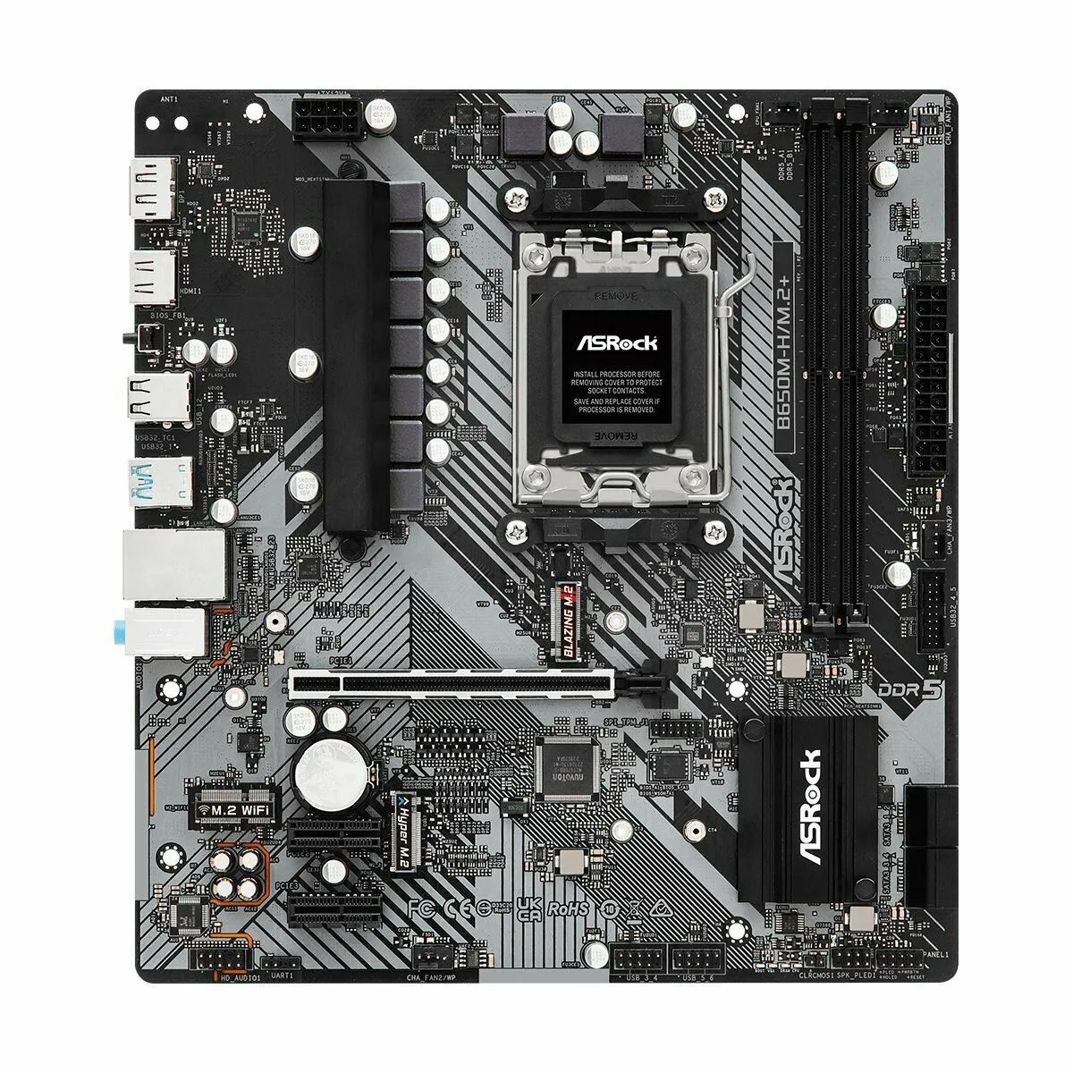 Материнская плата Asrock B650M-H/M.2+, Socket AM5, 2xDDR5-5200 - фото 2