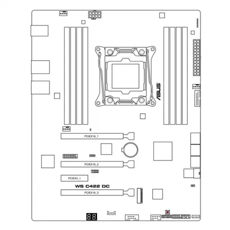 Материнская плата Asus WS C422 DC 8DIMM (90SB08J0-M0XBN1)