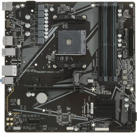 Материнская плата Gigabyte AMD A520 SAM4 (A520M DS3H V2 1.1)