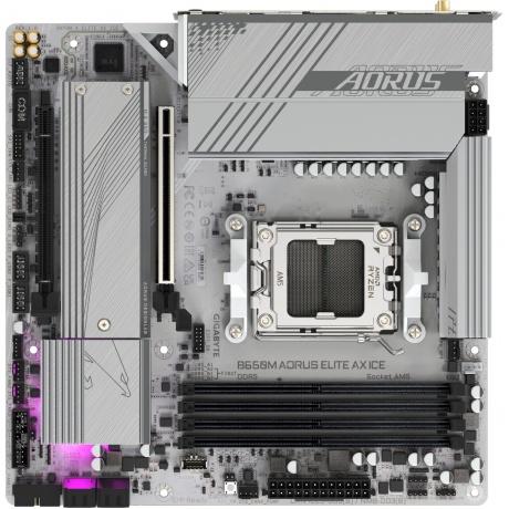 Материнская плата Gigabyte B650M AORUS ELITE AX ICE - фото 2