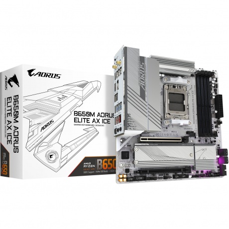 Материнская плата Gigabyte B650M AORUS ELITE AX ICE - фото 4
