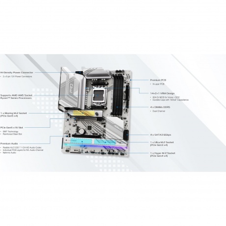 Материнская плата Asrock X870 PRO RS Socket AM5 AMD - фото 8