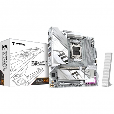Материнская плата Gigabyte B850M AORUS ELITE WIFI6E ICE - фото 6