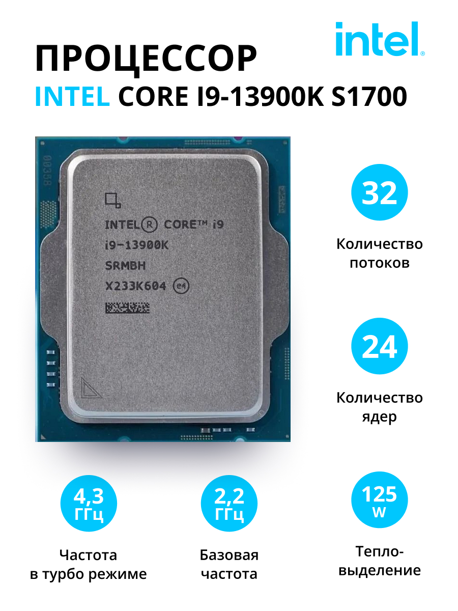 Процессор Intel Core I9-13900K S1700 OEM (CM8071505094011) процессор intel core i9 12900k s1700 oem cm8071504549230 s rl4h