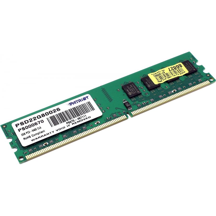 Память DDR2 Patriot 2Gb Signature Line (PSD22G80026) память ddr2 2gb 800mhz patriot psd22g80026