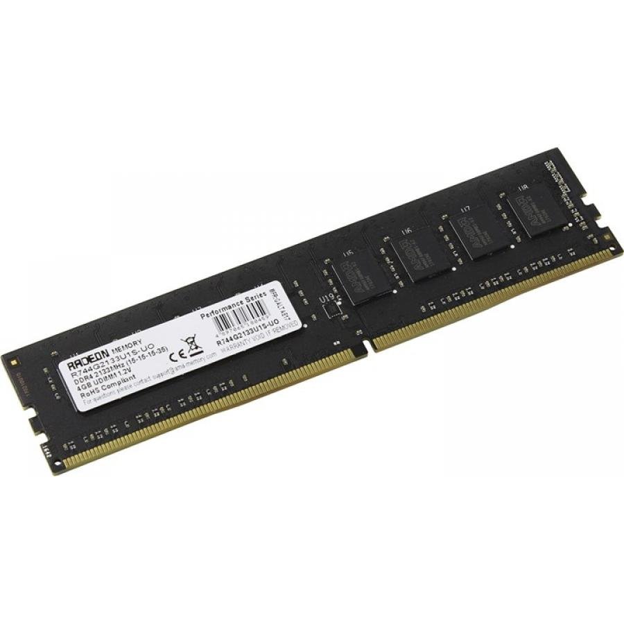 Память оперативная DDR4 AMD 4Gb 2133MHz (R744G2133U1S-UO) память оперативная ddr4 amd r7 performance series black 16gb r7416g2133u2s uo
