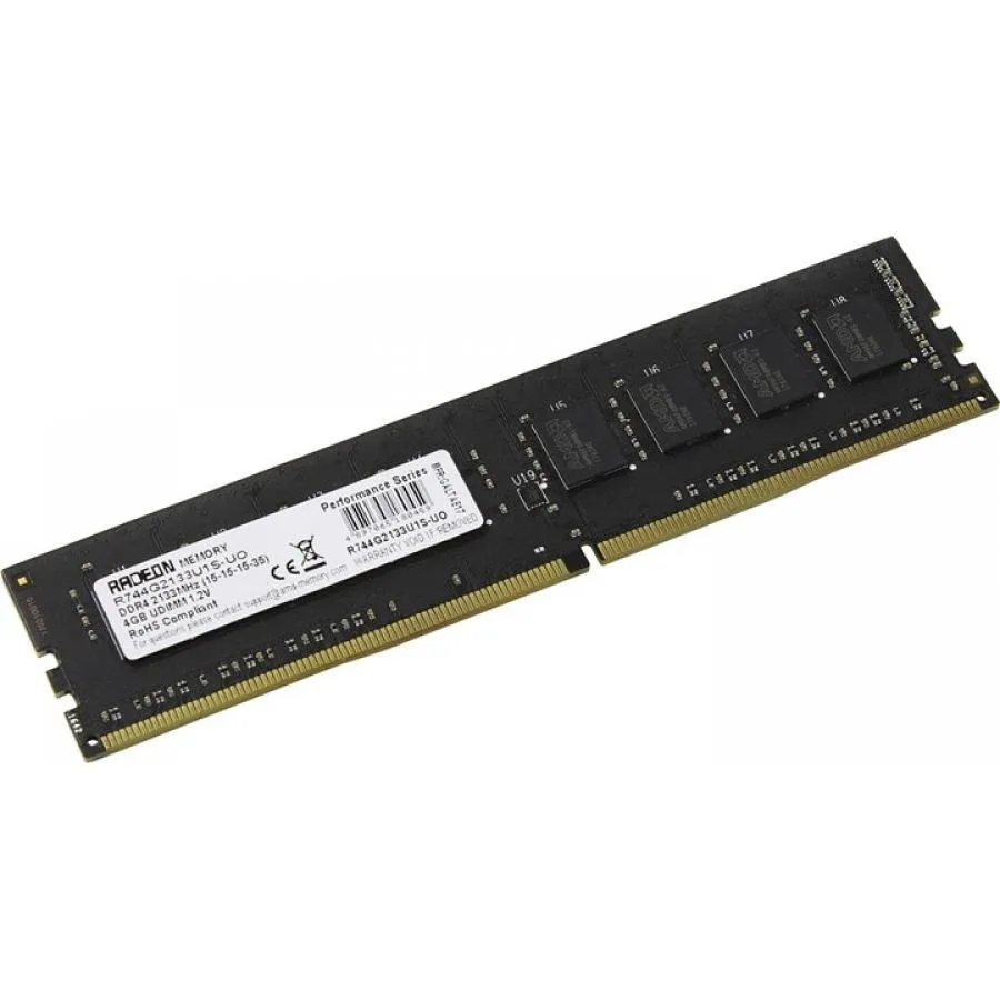 Память оперативная DDR4 AMD 4Gb 2133MHz (R744G2133U1S-UO) - фото 1