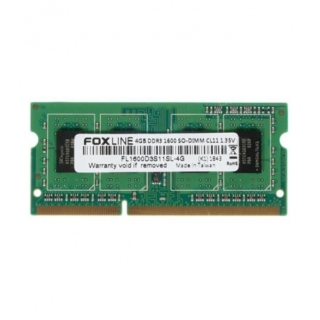 

Память оперативная DDR3 Foxline 4Gb 1600MHz (FL1600D3S11SL-4G)