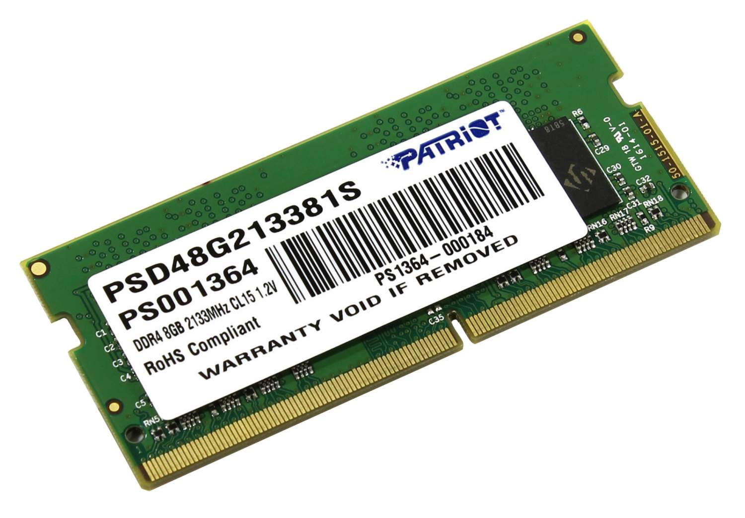 Память оперативная DDR4 Patriot Memory 8Gb 2133MHz (PSD48G213381S) память оперативная ddr4 infortrend 4gb 2133mhz ddr4recmc 0010