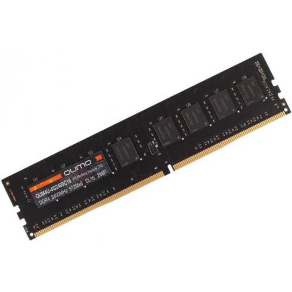 цена Память оперативная DDR4 Qumo 4Gb 2400MHz (QUM4U-4G2400C16)