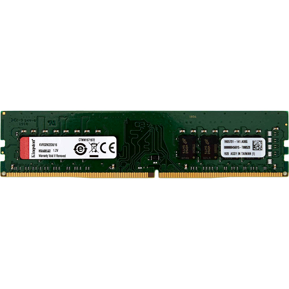 Память оперативная DDR4 Kingston CL22 32Gb 3200Mhz (KVR32N22D8/32) оперативная память для компьютера kingston kvr32n22d8 32 dimm 32gb ddr4 3200mhz