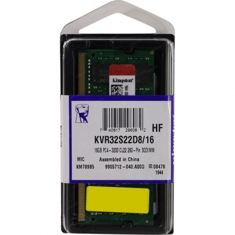 Память оперативная DDR4 Kingston CL22 16Gb 3200Mhz (KVR32S22D8/16) - фото 3
