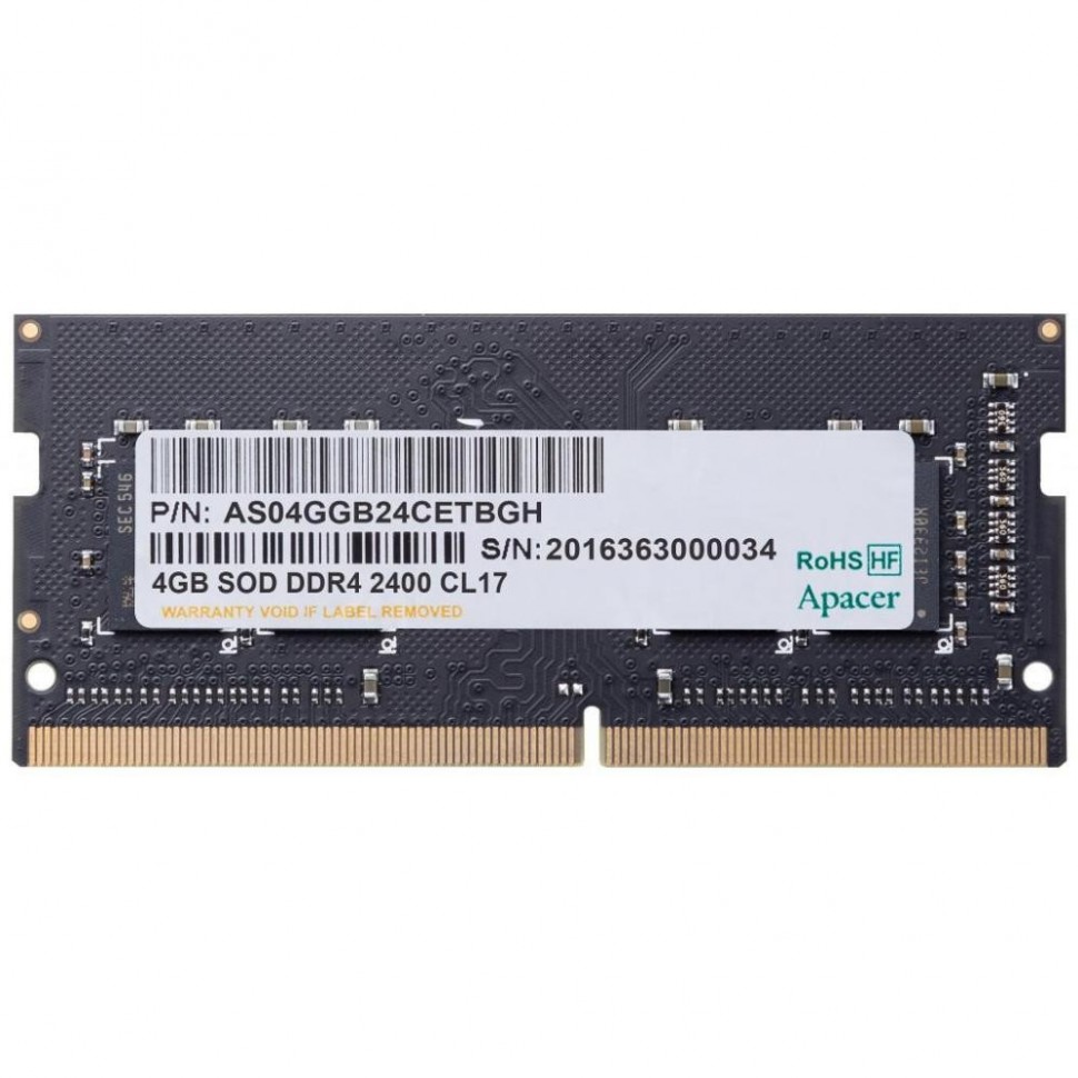 Память оперативная DDR4 Apacer 16Gb 2666MHz (AS16GGB26CQYBGH/ES.16G2V.GNH) модуль памяти 16gb apacer ddr4 3200 sodimm es 16g21 gsh cl22 1024x8 es 16g21 gsh