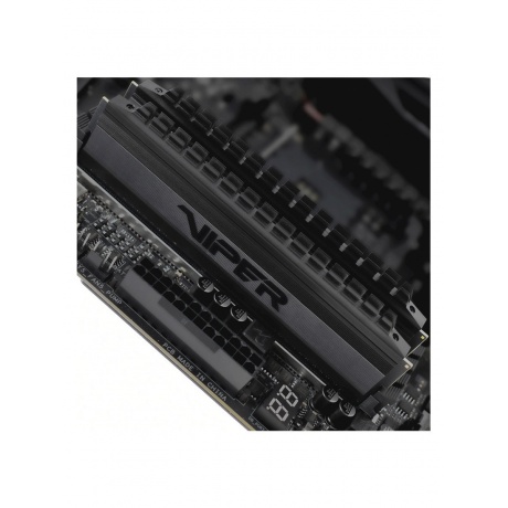Память оперативная DDR4 Patriot Blackout Kit 32Gb (16Gbx2) 3200MHz (PVB432G320C6K) - фото 4
